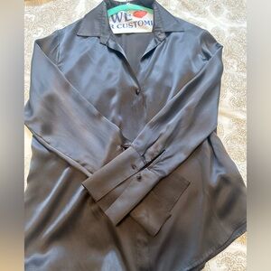 Catherine Gee Black Satin Blouse